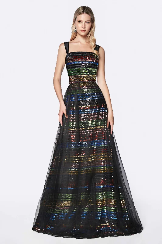 Party Dresses with Satin Trimmed Collar and Ruffled Hem for Ladies' Classic and Girly LookCinderella Divine CS032 Long Striped Prom Dress Evening Dress Party Dresses with Satin Trimmed Collar and Ruffled Hem for Ladies' Classic and Girly LookCinderella Divine CS032 Long Striped Prom Dress Evening Dress