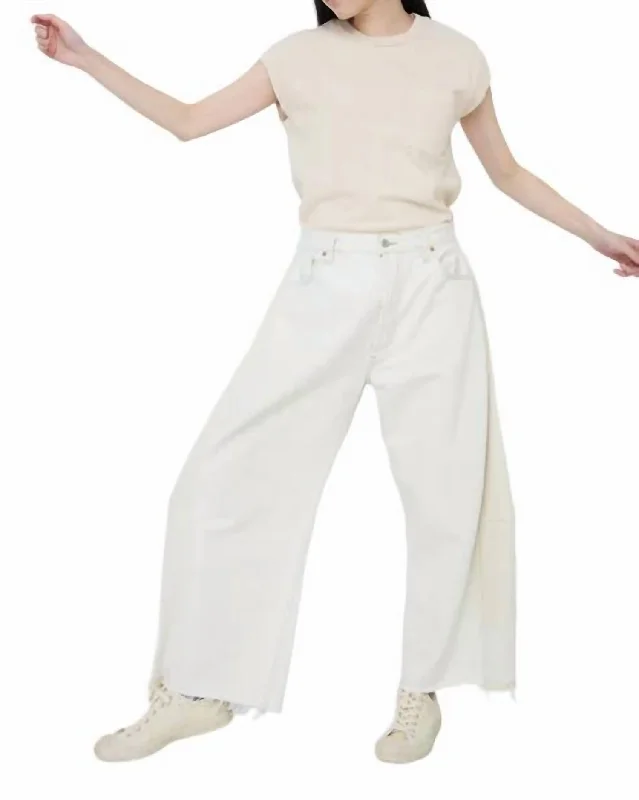 Elastic - waist denim jeans for maximum comfort and flexibilityVintage Lasso Jean In Vintage White
