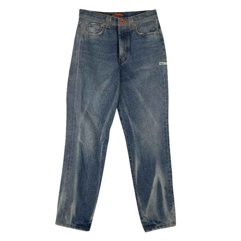 Denim jeans for a preppy - style ensemble with a polo shirt and loafersWomen's Blue Straight Leg Jeans