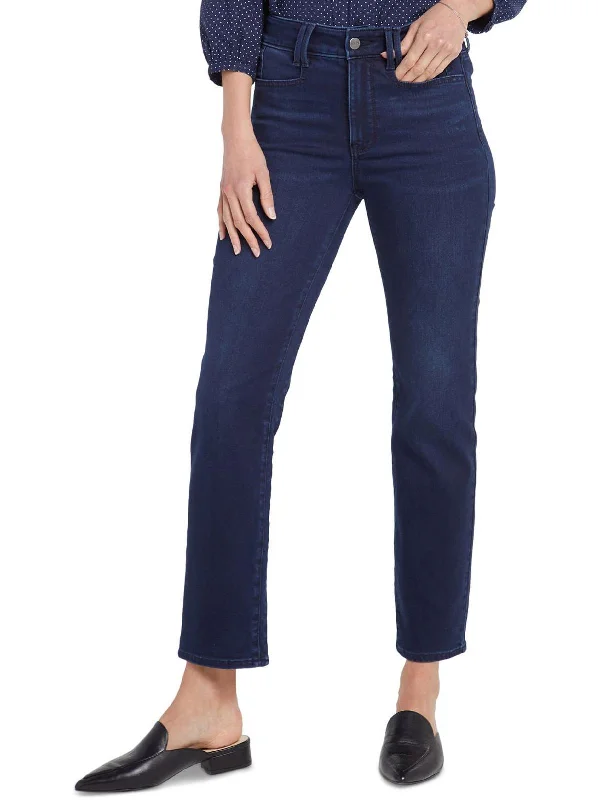Denim jeans for a festival - inspired outfit with vibrant colors and patternsWomens Compression Fit Straight Ankle Straight Leg Jeans