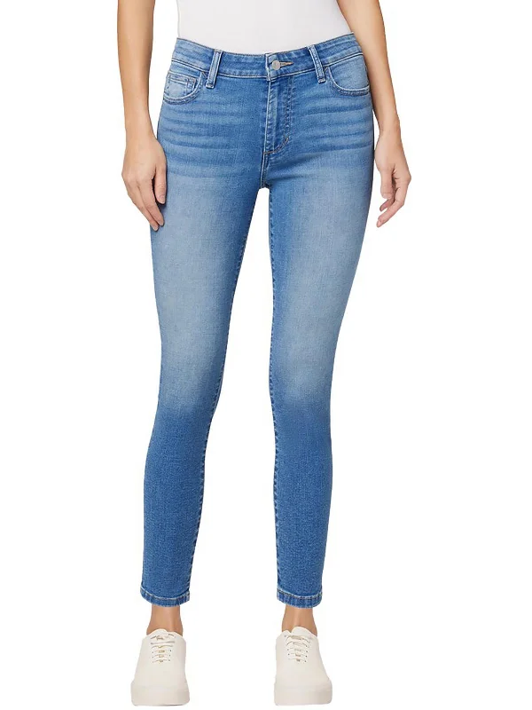 Denim jeans for a pet - walking session for a laid - back and practical lookWomens Curvy Skinny Cropped Jeans
