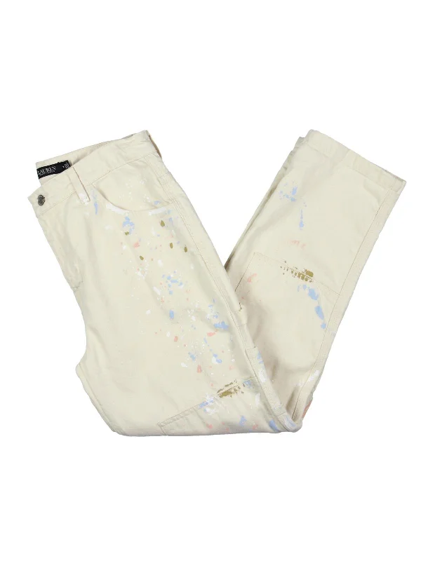 Denim jeans for a bohemian - themed outfit with flowy tops and ethnic accessoriesWomens High Rise Splatter Straight Leg Jeans Denim jeans for a bohemian - themed outfit with flowy tops and ethnic accessoriesWomens High Rise Splatter Straight Leg Jeans