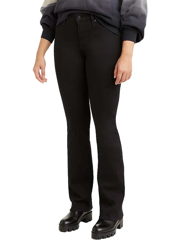 Patchwork wide leg pants for women in a creative and unique style315 Womens Mid-Rise Shaping Bootcut Jeans