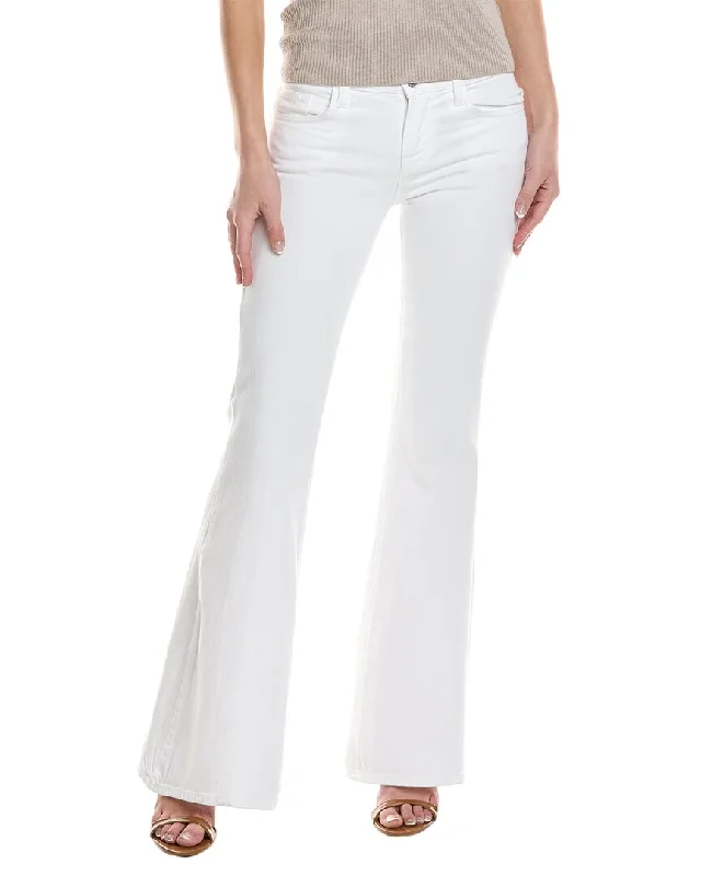 Culottes with pockets for women in functionality7 For All Mankind Brilliant White Low-Rise Flare Jean