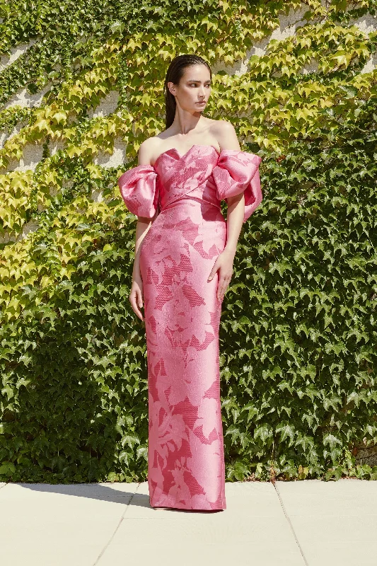 Chiffon Party Dresses with Embroidered Cuffs for Ladies' Elegant TouchAudrey+Brooks 6415 Chiffon Party Dresses with Embroidered Cuffs for Ladies' Elegant TouchAudrey+Brooks 6415