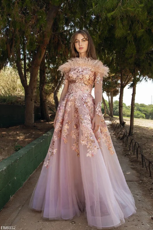 Party Dresses with Cut Out Details and Lace Insertions for Ladies' Bold and Feminine LookAzzure Couture FM6032 Party Dresses with Cut Out Details and Lace Insertions for Ladies' Bold and Feminine LookAzzure Couture FM6032