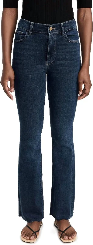 Cuffed pants for women in a stylish detailBridget Boot High-Rise Denim Jeans In Seacliff
