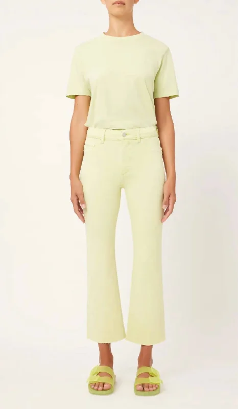 Casual straight leg jeans for women to wear dailyBridget Boot High Rise Instasculpt Crop In Light Limeaid