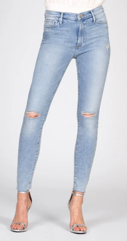 Cargo pants for women with multiple pocketsCarman High Rise Fray Denim In Flying High