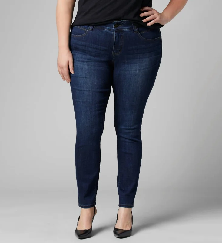Floral print pants for women in a fresh styleCecilia Mid Rise Skinny Jean - Plus In Indigo
