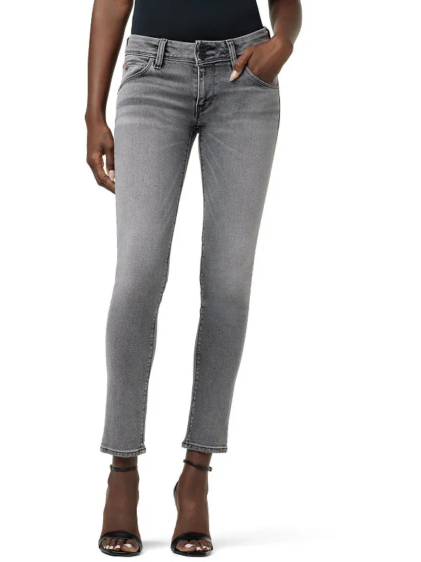Elastic waist palazzo pants for plus size womenCollin Womens Mid-Rise Stretch Skinny Jeans