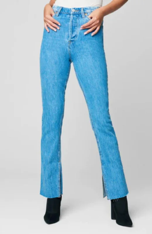 Floral embroidered pants for women in a delicate designCooper Straight Pant In Sky Blue