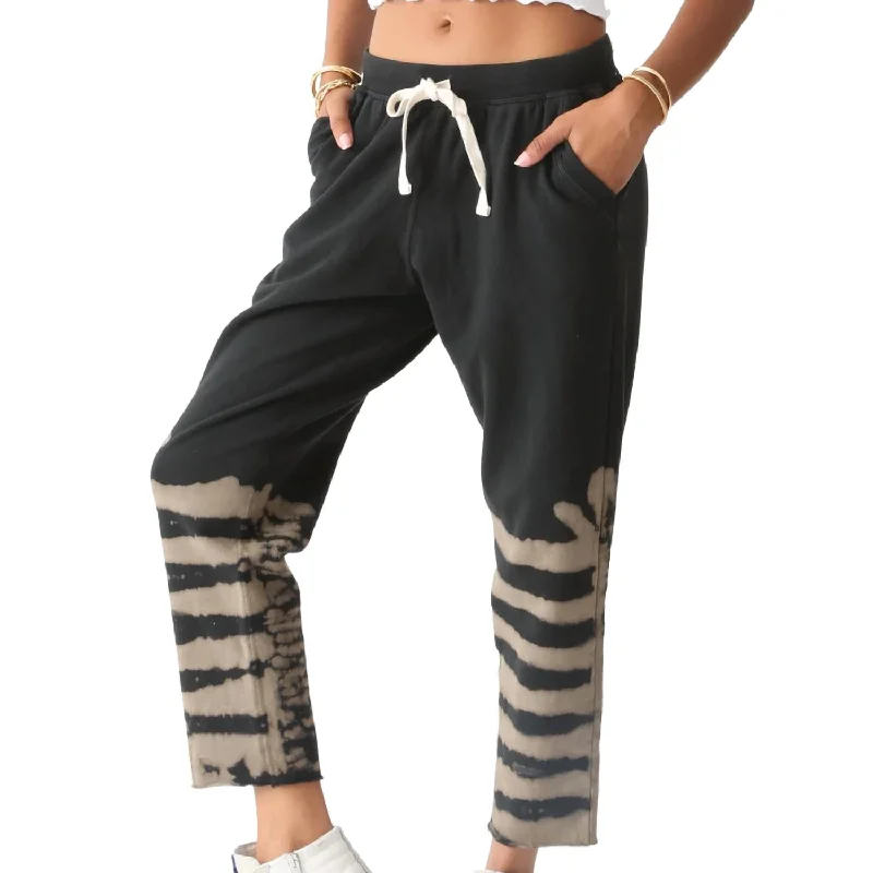 Linen blend palazzo pants for women in a breezy styleDayle Pant In Onyx/palo Santo