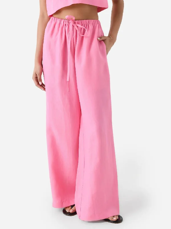Sequin embellished pants for women at partiesDelphi Drawstring Pant In Rose