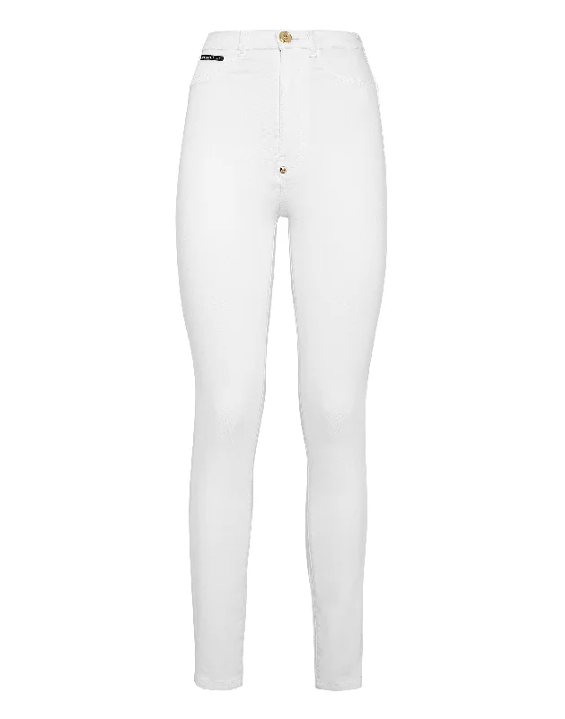 Paisley print pants for women in an exotic styleDenim Super High Waist Jegging