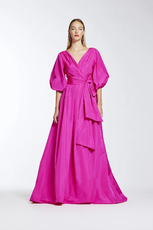 Party Dresses with Bell Sleeves and Ruffled Hem for Ladies' Retro CharmFrascara 4436 Party Dresses with Bell Sleeves and Ruffled Hem for Ladies' Retro CharmFrascara 4436
