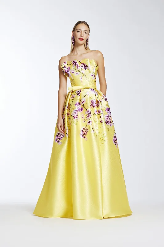 Satin Party Dresses with Floral Embroidery for Ladies' Romantic AppealFrascara 4458