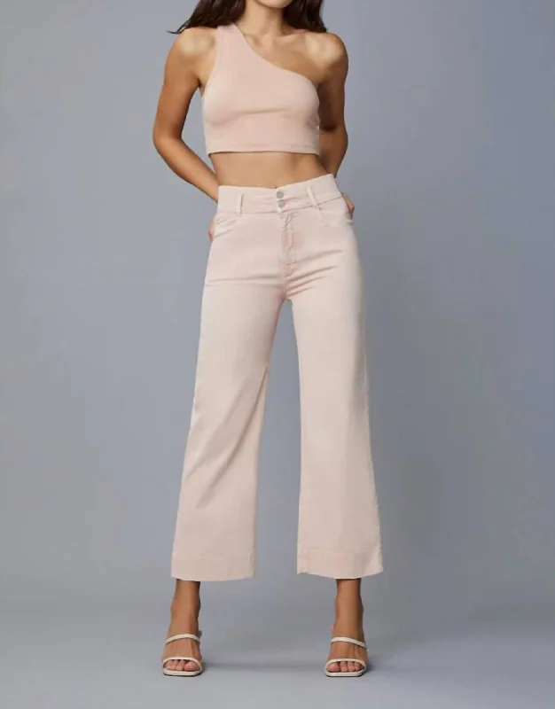 Thermal lined pants for women in cold weatherHepburn Wide Leg Jean In Bellini