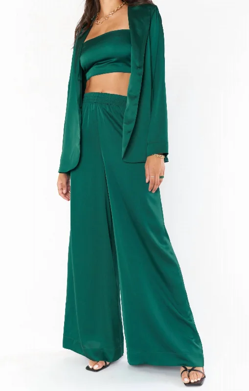 Recycled polyester pants for women in an eco - conscious choiceIrwin Pants In Emerald Luxe