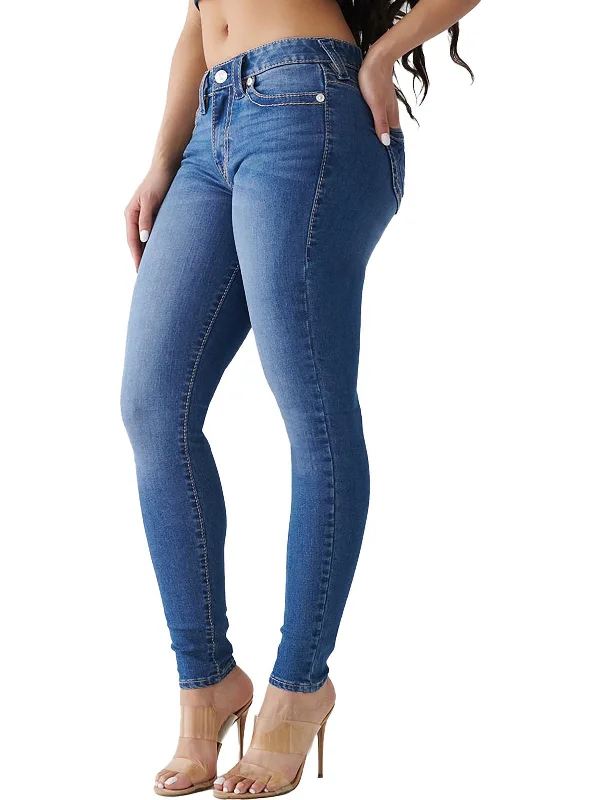 Striped wide leg pants for women in a bold fashion statementJennie Big T Womens Mid-Rise Medium Wash Skinny Jeans