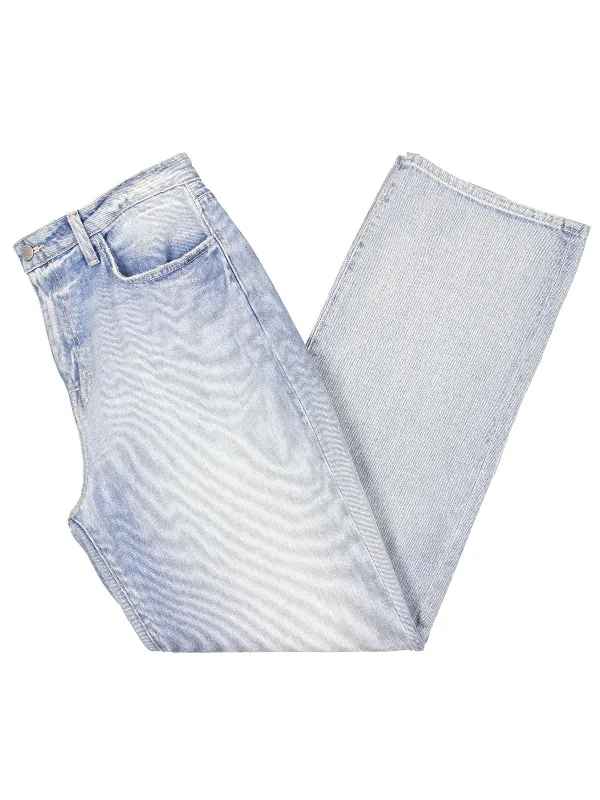 Embroidered linen pants for women in a natural styleJones Womens High Rise Faded Straight Leg Jeans