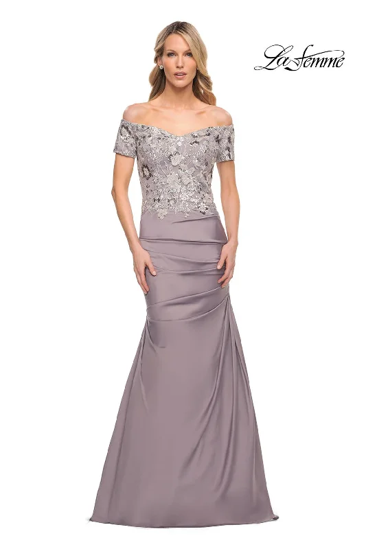 A Line Tulle Party Dresses for Ladies with Petite FiguresLa Femme 30045