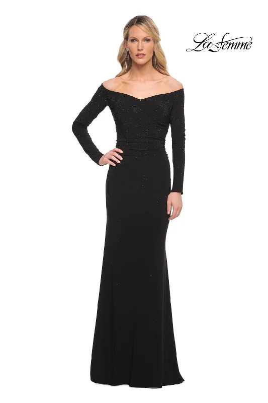 Tiered Party Dresses with Floral Applique for Ladies' Garden PartiesLa Femme 30073
