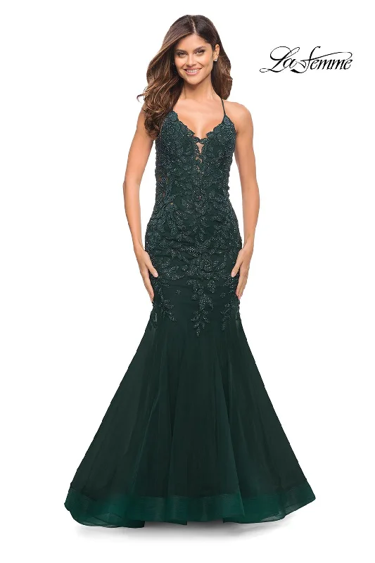 Sheath Style Velvet Party Dresses for Ladies' Evening GalasLa Femme 30584