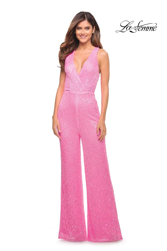 Party Dresses with Embroidered Floral Patterns and Tassel Hem and Sequined Bodice for Ladies' Bohemian and Glamorous LookLa Femme 30811 Party Dresses with Embroidered Floral Patterns and Tassel Hem and Sequined Bodice for Ladies' Bohemian and Glamorous LookLa Femme 30811