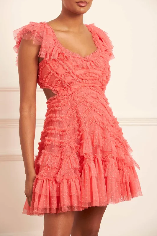 Party Dresses with Embroidered Floral Patterns and Tassel Hem and Sequined Bodice for Ladies' Bohemian and Glamorous LookLola Backless Micro Mini Dress