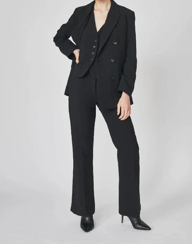 Plus size palazzo pants for women with comfortLoren Tailored Pants In Black