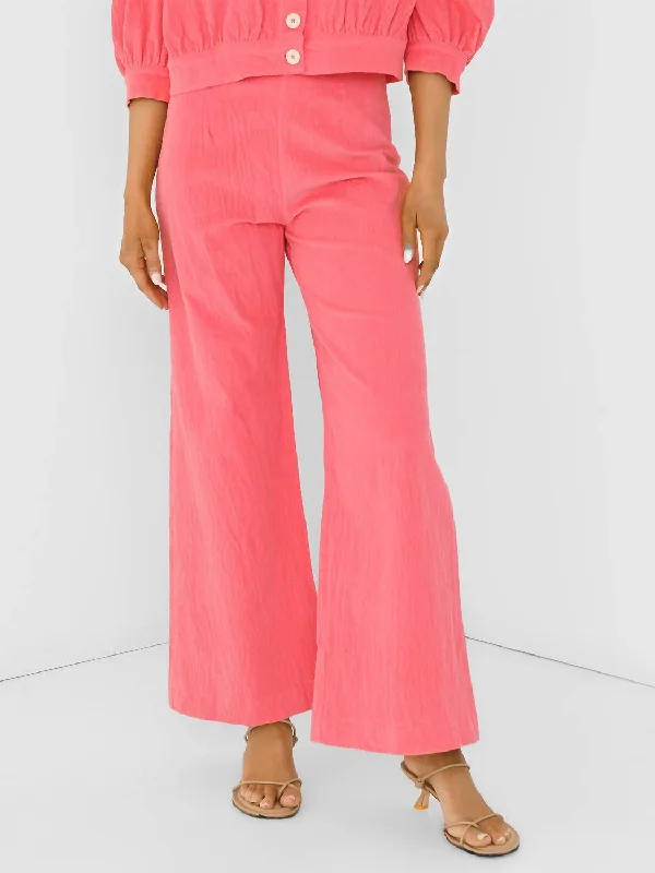 Embroidered pants for women in ethnic designsMatador Pant In Pink Corduroy