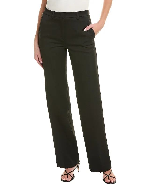 Cuffed straight leg pants for women in a neat lookMissoni Chevron Palazzo Wool-Blend Trouser