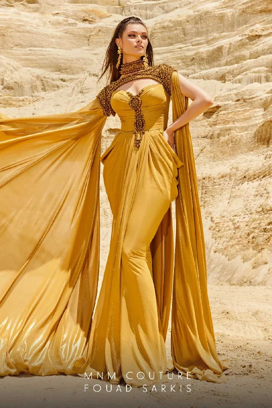 Party Dresses with Rhinestone Embellishments and Sheer Sleeves for Ladies' Luxurious and Alluring LookMNM Couture 2759 Party Dresses with Rhinestone Embellishments and Sheer Sleeves for Ladies' Luxurious and Alluring LookMNM Couture 2759