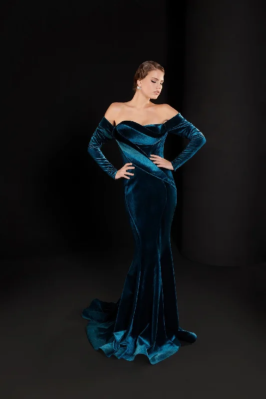 Puff Sleeve Party Dresses with Bell Bottom for Ladies' 80s Style PartyMNM Couture N0522 Puff Sleeve Party Dresses with Bell Bottom for Ladies' 80s Style PartyMNM Couture N0522
