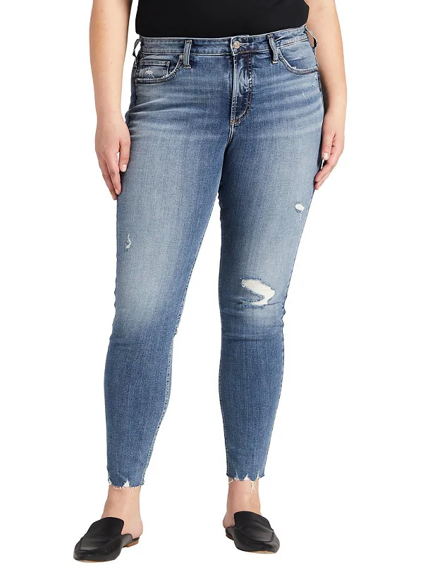 Leather look wide leg pants for women in a bold and stylish lookMost Wanted Womens Mid-Rise Universal Fit Skinny Jeans