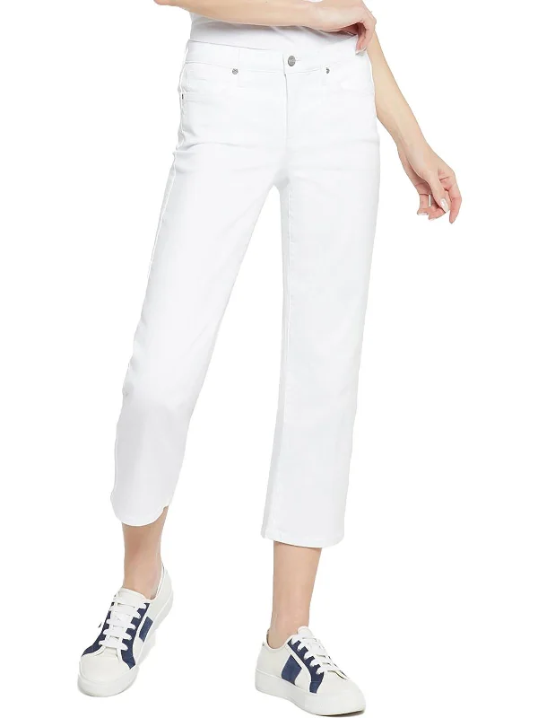 Houndstooth print wide leg pants for women in a sophisticated and statement - making stylePiper Womens Mid-Rise Relaxed Cropped Jeans