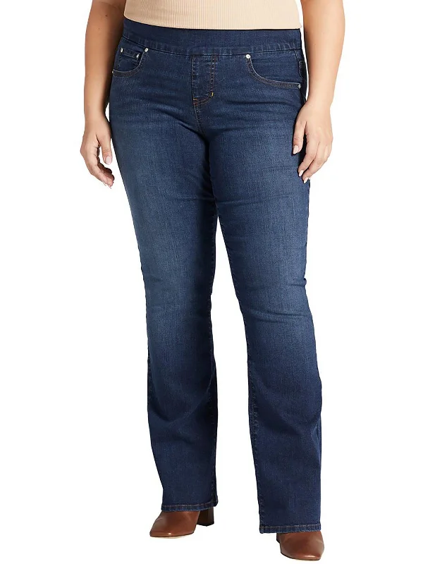 Lightweight hiking pants for women in outdoor activitiesPlus Paley Womens Mid-Rise Dark Wash Bootcut Jeans