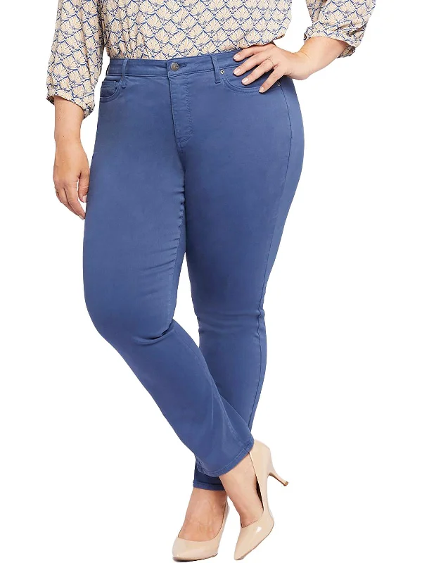 Velvet cigarette pants for women in a sophisticated and stylish lookPlus Sheri Slim Womens Mid-Rise Stretch Straight Leg Jeans Velvet cigarette pants for women in a sophisticated and stylish lookPlus Sheri Slim Womens Mid-Rise Stretch Straight Leg Jeans