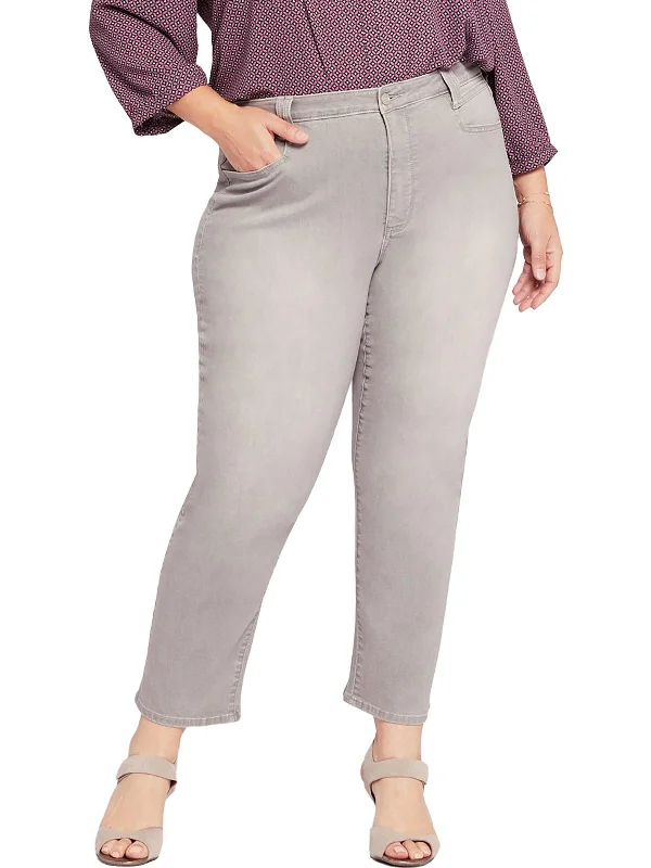 Wide leg silk blend pants for women in a luxurious and flowy stylePlus Womens Relaxed Ankle Straight Leg Jeans Wide leg silk blend pants for women in a luxurious and flowy stylePlus Womens Relaxed Ankle Straight Leg Jeans