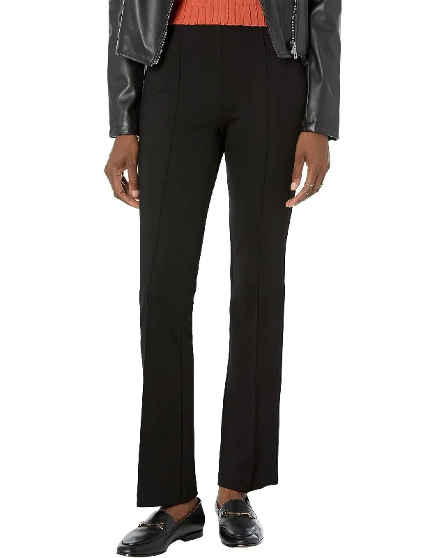 Patchwork cotton pants for women in a handmade lookPonte Pull On Pant In Black