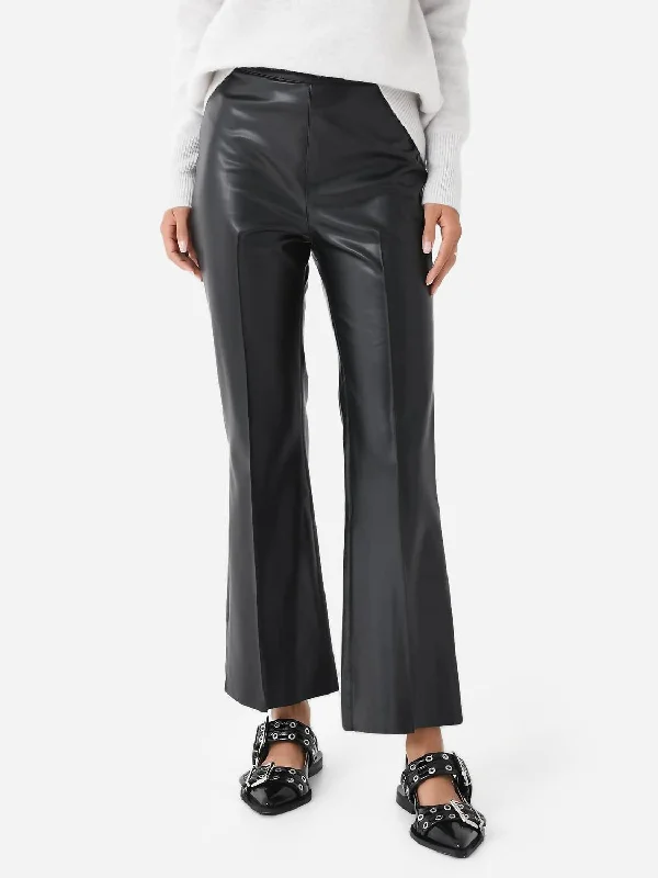 Corduroy pants for women in winterPorterfield Vegan Leather Crop Flare Pant In Black