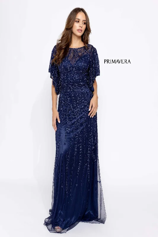Party Dresses with Sequined Floral Motifs and Satin Ribbon Detailing for Ladies' Elegant and Delicate LookPrimavera 13101 Party Dresses with Sequined Floral Motifs and Satin Ribbon Detailing for Ladies' Elegant and Delicate LookPrimavera 13101