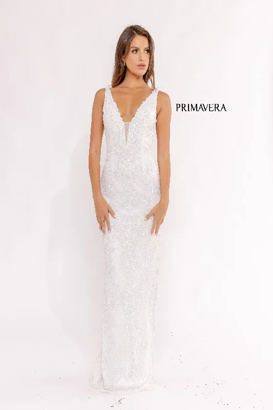 Party Dresses with Satin and Lace Trimmed Neckline and Ruffled Sleeves for Ladies' Sophisticated and Girly LookPrimavera 3953 Party Dresses with Satin and Lace Trimmed Neckline and Ruffled Sleeves for Ladies' Sophisticated and Girly LookPrimavera 3953