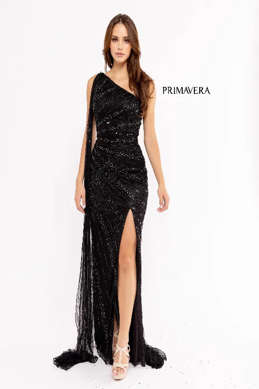 Party Dresses with Ruffled Sleeves and High Neck for Ladies' Dramatic and Elegant LookPrimavera 3956 Party Dresses with Ruffled Sleeves and High Neck for Ladies' Dramatic and Elegant LookPrimavera 3956