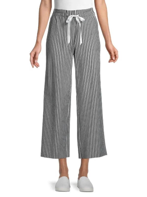 Lightweight hiking pants for women in outdoor activitiesProfiterole Striped Pants In Black Chalk Lightweight hiking pants for women in outdoor activitiesProfiterole Striped Pants In Black Chalk