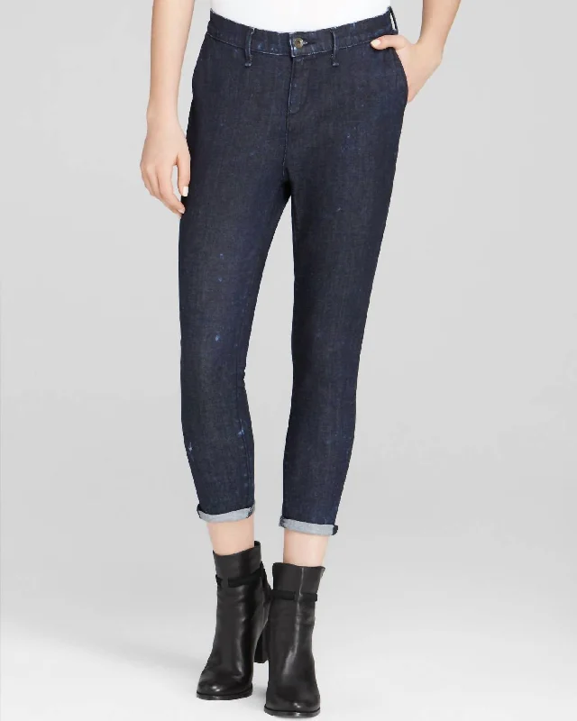 Culottes for women in a fashionable silhouetteRb- Dash Denim Trouser Jean In Ice Bue