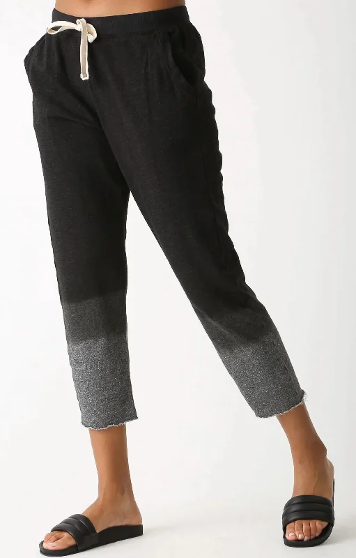 High waisted cargo wide leg pants for women in a practical and stylish styleReggie Pant In Dusk (Onyx / Heather Grey)
