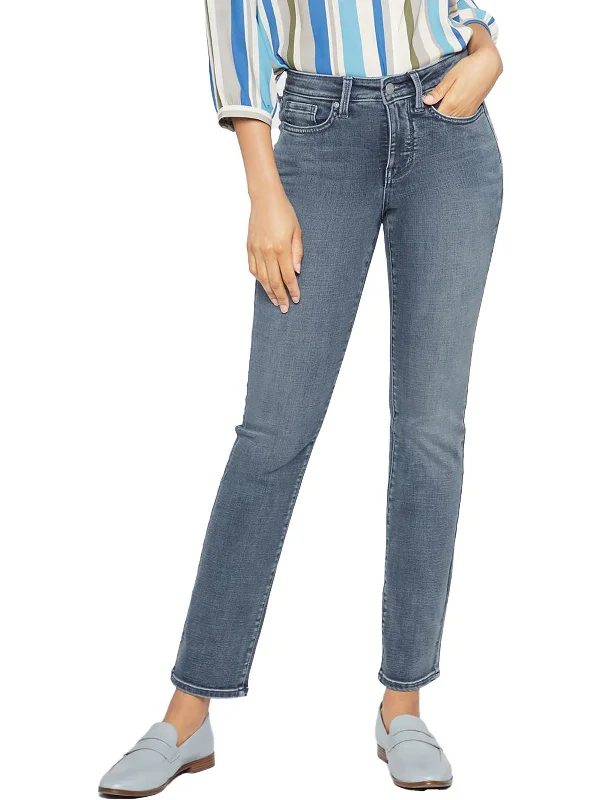 Thermal fleece - lined pants for women in winter warmthSheri Womens Mid-Rise Medium Wash Slim Jeans