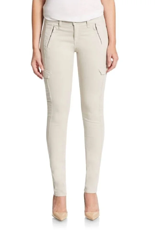 Floral print pants for women in a fresh styleSkinny Cargo Pant In Stone
